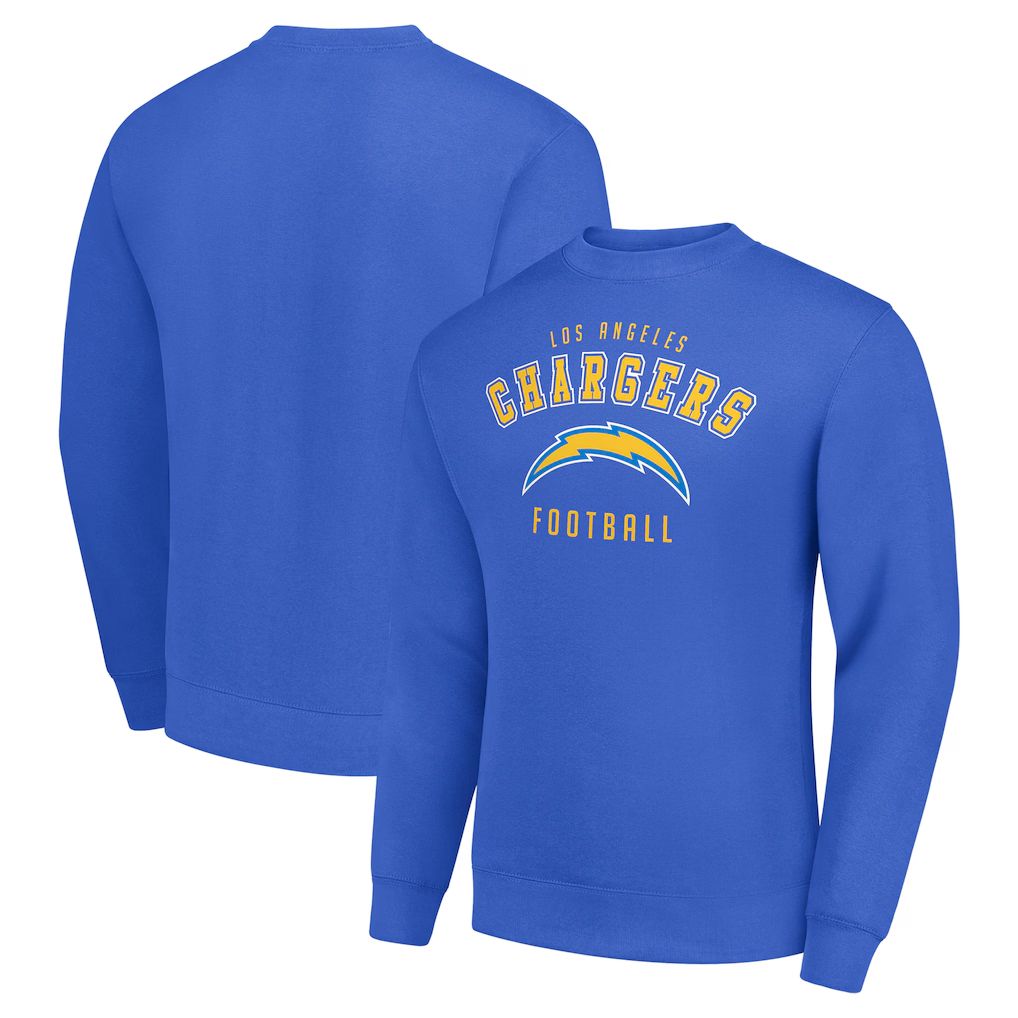 Men 2026 NFL Los Angeles Chargers blue round-neck sweatshirt style 01